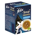 FELIX Soup, Suppe für Katzen mit zarten Stückchen 1er Pack (6 x 48g)