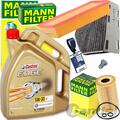 MANN FILTERSET+5L CASTROL 5W30 ÖL für 1.6/2.0TDI AUDI A3 VW GOLF 6 PASSAT TOURAN