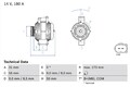 BOSCH Lichtmaschine Generator Lima 0 986 047 670 +134.53€ Pfand für MERCEDES SL