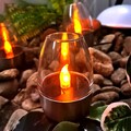 Solar Kerzen 5er Set LED Solarleuchte Garten Deko Kerzenleuchten Außen Lampe Neu