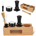 51mm Espresso Tamper Set Kaffee Tamper mit Tamperstation Distributor Tampermatte