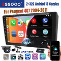 DAB+ Android 13 Carplay Autoradio 2+32G GPS HIFI MIK KAM Für Peugeot 407 2004-11