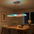 Hängeleuchte Hängelampe Pendelleuchte silber LED dimmbar RGB Fernbedienung CCT 