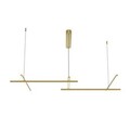 LED Hängelampe Wohnzimmer L: 172 cm XXL in Gold 3000 K Metall Pendelleuchte