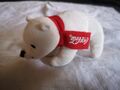 Plüschtier Eisbär von Coca Cola mit Schal.ca 12 cm lang