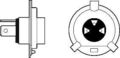 VALEO Glühlampe Birne Auto Scheinwerfer H4 12 V 60/55 W P43t-38