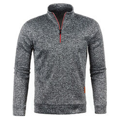 Herren Pullover Pulli Fleecefutter Sweatjacke Sweatshirt Rollkragen Langarm