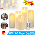 5 pcs LED Weihnachtskerzen kabellose Kerzen Christbaumkerzen Timer Fernbedienung
