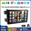 Android 14 Apple Carplay DAB+ Für Suzuki Splash Opel Agila B 04-14 Autoradio KAM