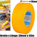 5x Goldband 50 m 19, 30, 38, 50 mm Kreppband, Malerkrepp Abdeckband Klebeband