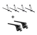 4x Fahrradträger ORION+Relingträger Quick Stahl L für für für Seat Alhambra III 