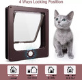 Katzentür Katzenklappe Hundeklappe 4 Wege Magnet-Verschluss M/L/XL Hundetür