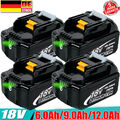 4X Für Makita Akku 18V 6Ah 9Ah 12Ah BL1860B BL1850B BL1840B BL1830B BL1860 Neu