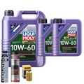Motoröl 10W60 LIQUI MOLY 7L+HENGST Ölfilter +Spülung +Cera Tec