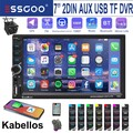 Doppel 2 DIN Autoradio 7 Zoll Apple Carplay Android Auto Bluetooth AUX EQ CAM TF
