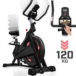 Physionics® Heimtrainer Fahrrad Home Indoor Ergometer Cycling Trimmrad Speedbike⭐⭐⭐⭐⭐ Schwungrad: 8kg✔️LCD Display✔️Fitness✔️Sattel✔️