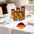5er LED Kerzen Flackernd Set Echtwachs Mit Fernbedienung Echtwachskerzen Licht