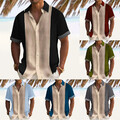 Neue Sommer-Herrenhemden T-Shirts Mit Button-Down-Ärmeln Kurze Lässige с