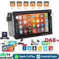 DAB+ Für VW Polo 9N Golf 4 Passat B5 T5 Android14 Autoradio Carplay GPS Navi RDS