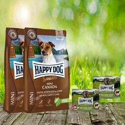 Happy Dog MINI Supreme Canada 2 x 4 kg und 2 x 200 gr. Sensible Pure Neuseeland