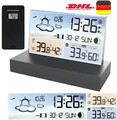 Wetterstation Funk Mit Farbdisplay Thermometer Innen-Außensensor Digitale Wecker