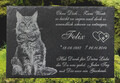 Tiergrabstein Fotogravur Grabstein Schiefer Gedenkstein Gravur Katze 20x30 cm
