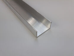 Alu U-Profil Länge: 2 m Aluminium Aluprofil U Profil für Spanplatte