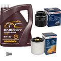 BOSCH Inspektionspaket 5 L MANNOL Energy Premium 5W-30 für VW Polo 6R 6C 1.2