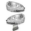 Halogen Scheinwerfer Set für VW Golf 5 10.03-08.08 H7/H7 mit Motor inkl. Lampen