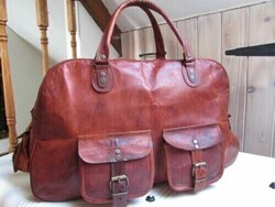 Weekender Herren Braun Tasche Leder Echt Reise Seesack Gepäck Vintage