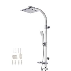 Duschsystem Duscharmatur Regendusche Duschset mit Dusch Handbrause Duschstange