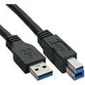 5x InLine USB 3.0 Kabel A an B SuperSpeed bis zu 5GBit/s schwarz 3m