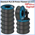 10kg Geeetech PLA 3D Drucker Filament 1.75mm 1kg/rolle Schwarz für 3D Drucker DE