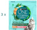 (€ 8,96/kg) Purina ONE Dual Nature Spirulina Sterilized mit Lachs: 3 x 1,4 kg