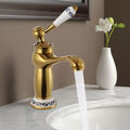Messing Waschtisch Armatur Retro Wasserhahn Bad Waschbecken Mischbatterie Antik
