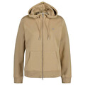 GANT Damen Sweatjacke - REGULAR SHIELD ZIP HOODIE, Kapuzen-Jacke, Logo Khaki L