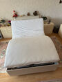 Ruf Bett mit Motor creme  120 x 200 cm & Matratze + Fernbedienung Top