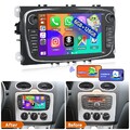 6G+128G Autoradio Android 15 Carplay GPS Navi Für Ford Focus MK2 Mondeo C S Max