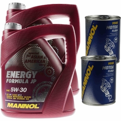 8L Motoröl MANNOL Energy Formula JP 5W-30 2x Motor Flush