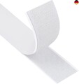 PROPOG Klettband Selbstklebend Extra Stark, 8M Klett Klebeband Weiß Schwarz 