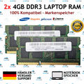 8 GB (2x 4 GB) SO-DIMM DDR3-1600 für Fujitsu Lifebook T734 T904 RAM Speicher