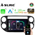 Android 14 Autoradio Carplay 2+64G GPS Navi Für VW Tiguan 5N Golf Plus 2007-2014