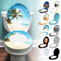 Oval WC-Sitze mit Absenkautomatik Toilettendeckel Klodeckel Soft-close Klobrille