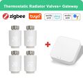 Tuya Zigbee 3.0 SMART Thermostat Heizkörperventil+Gateway Alexa Google Set 1-5