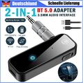 Bluetooth5.0 Audio Receiver KFZ,Adapter AUX Kabel Auto 3.5mm Klinke Empfänger ~