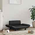 Hundesofa Couch für Hunde Hundebett Schwarz 70x45x28 cm Kunstleder schwarz
