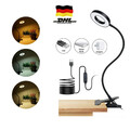 Dimmbar LED Leselampe Klemmleuchte Flexibel Schreibtischleuchte Bettlampe USB