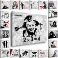 WANDBILDER XXL BANKSY LEINWAND BILDER GRAFFITI STREET ART KUNSTDRUCK c-547