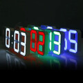 3D LED Digital Wecker Wanduhr Zeit/Datum/Temperatur für Zuhause/Küche/Büro