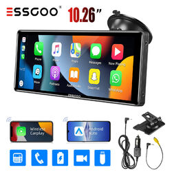 10 Zoll Wireless CarPlay Android Auto Autoradio IPS Bildschirm Tragbares FM SD